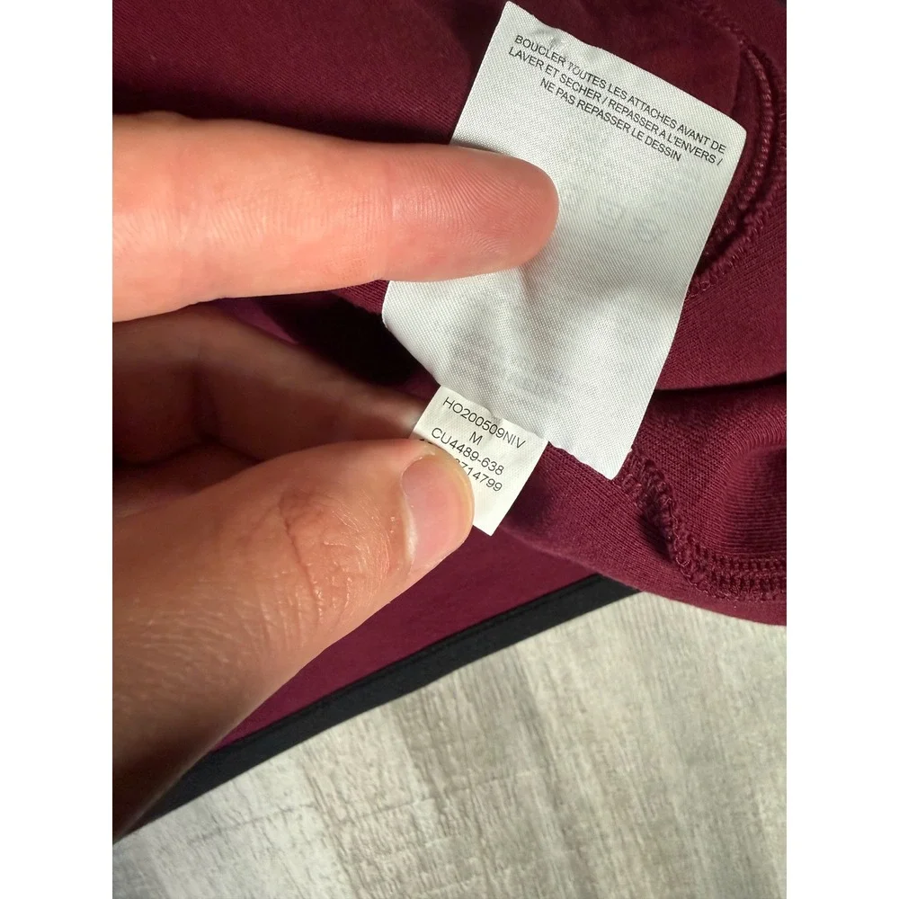Nike Tech Fleece Full Zip Hoodie Jacket Burgundy Maroon CU4489-638 Mens Medium